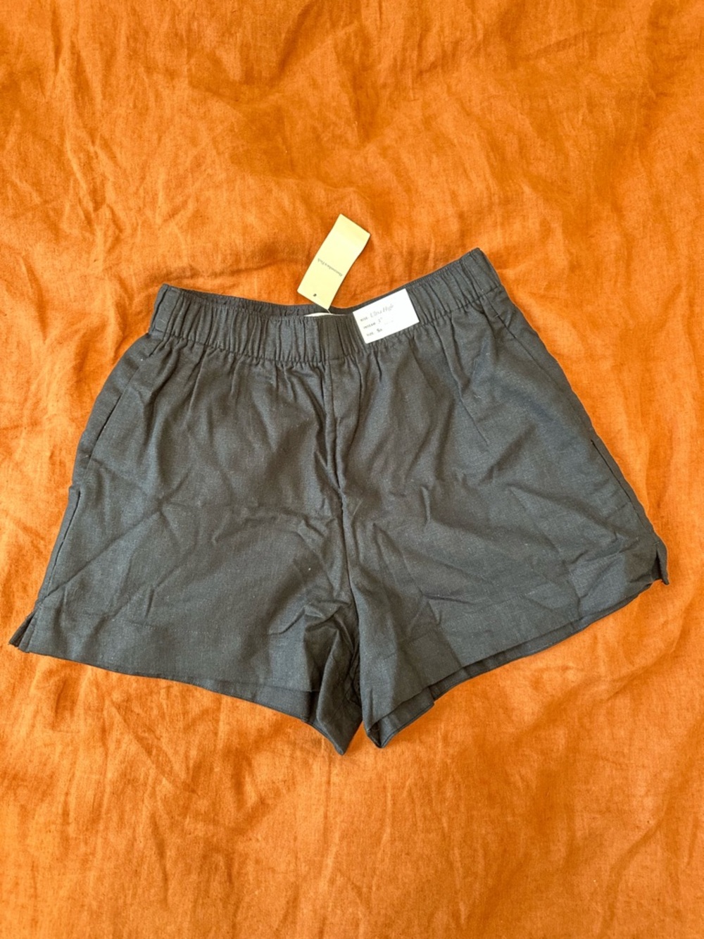 Abercrombie & Fitch Black High-Waist Elastic Shorts